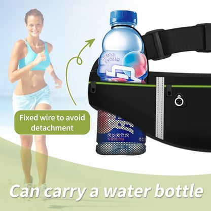 Men Women Slim Running Belt Fanny Pack,Zipper Waterproof Running Waist Pack,Ultra Light Reflective Phone Holder,Sport Workout Belt Bag for Running Walking Cycling Camping Gym (GSP1201-Gray) - color: GSP1201-Gray