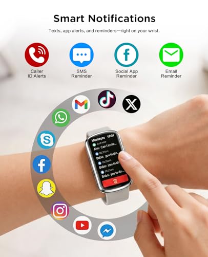 Smart Watch Fitness Trackers for Women Men, 24/7 Health Activity Monitor - color: Gray