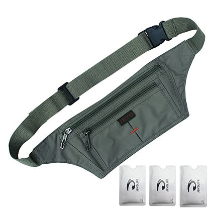 Naoki Outdoor Sports Running Jogging Cycling Hiking Camping Climbing Travel Ultra-thin Waterproof Polyester Waist Pack/Bag Runner Belt(Army Green) - color: Z-Army Green