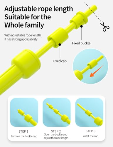 2PCS Jump Rope for Fitness - color: Yellow and Green