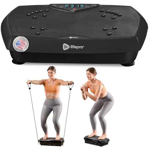 Lifepro HexaPlate Vibration Plate Exercise Machine with Magnetic Acupoints - color: Black