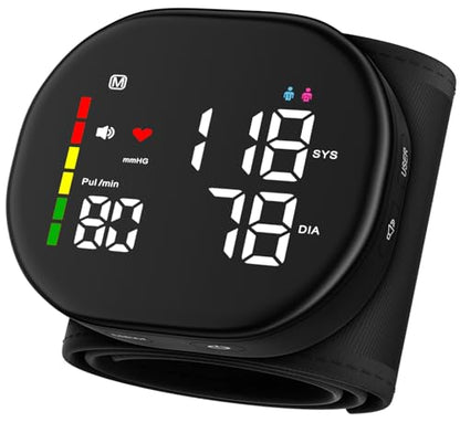 Double love Wrist Blood Pressure Monitor for Home Use - Black