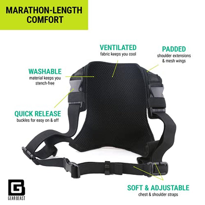 Gear Beast Running Backpack Unisex - Running Vest for Jogging, Hiking and Cycling - Compatible with Most Smartphones, Black