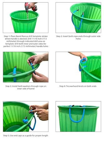 Heavy Duty Premium All-Purpose Rope Handle (1, Blue) - color: Blue