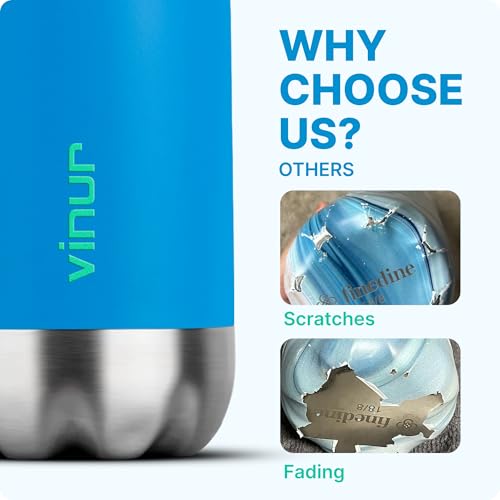 Kids Water Bottle-9 oz Leak Proof Insulated Water Bottle with Carry Rope - color: Sky Blue, size: 9 Ounces