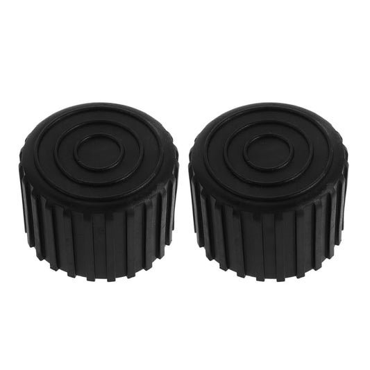 POPETPOP Fitness Equipment Foot Pads 2-Pack Round Foot Covers for Exercise Machines Rubber Feet Covers for Gym Equipment Non-Slip Floor Protectors for Hardwood Tile Carpet