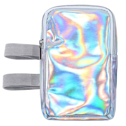 Carnival Thigh Bag for Women, Silver, Leg Bag with Non-slip Pad - color: Silver, style: Leg Bag With Non-slip Pad