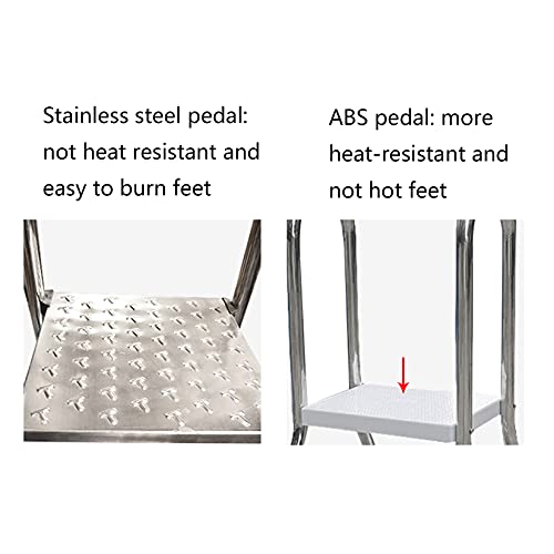 52" High Above Ground Swimming Pool Ladder,304 Stainless Steel,4 Steps Ladder,Max Load Capacity 500 lb