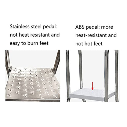 52" High Above Ground Swimming Pool Ladder,304 Stainless Steel,4 Steps Ladder,Max Load Capacity 500 lb