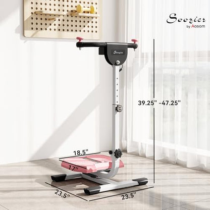 Soozier Foldable Ab Twister Board Screen Twist Shape Abs Trainer - color: Pink
