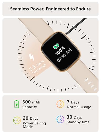 Smart Watch 2026 Upgrade for Women Men Android & iPhone [2 Bands, 44mm case, 1.83''], Alexa Built-in, Make/Answer Call, HR SpO2 Sleep Stress Monitor Fitness Tracker, IP68 Waterproof Step Counter Watch - color: Beige