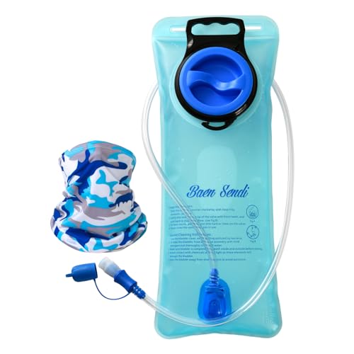 2 Pack Hydration Bladder 2 Liter/70 oz - 1.5L 2.5L 3L Water Bladder - BPA Free Hydration Pack Replacement - BPA Free Hydration Pack Replacement - color: 1- Pack（one light blue）, size: 2.5 Liter