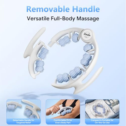 Cellulite Massage Tool - Lymphatic Drainage Tool for Deep Tissue Fascia Massage - Muscle Roller for Legs & Buttocks, Anti-Cellulite Massager for Body Contouring and Skin Smoothing（Blue）