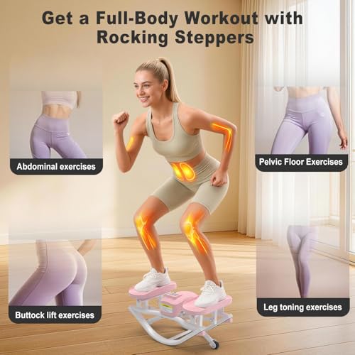 HOTWAVE Rock Stepper, The Rock Stepper Side to Side Exercise Machine - color: Pink, size: Standard
