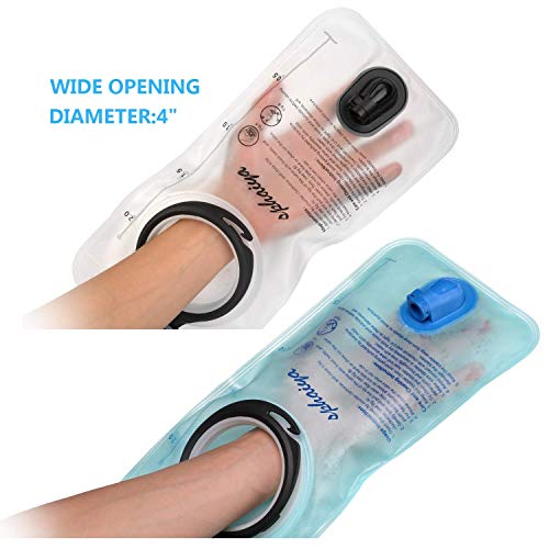 Hydration Bladder 2L-3L with Cleaning Brush - Wide Opening, Leak Proof Water Reservoir for Hiking Cycling Running Camping Backpack - BPA Free - size: 2L-Blue
