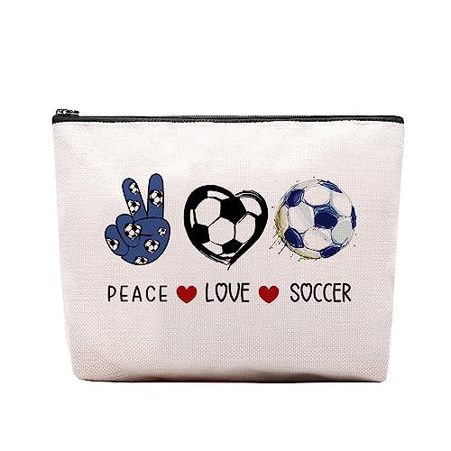 Soccer Cosmetic Bag for Women - Coach & Team Gifts for Soccer Lovers & Fans - color: soccer