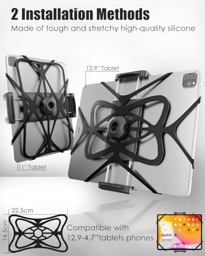 Charchendo Spin Bike Tablet Holder, Vibration-Free Aluminum Mount