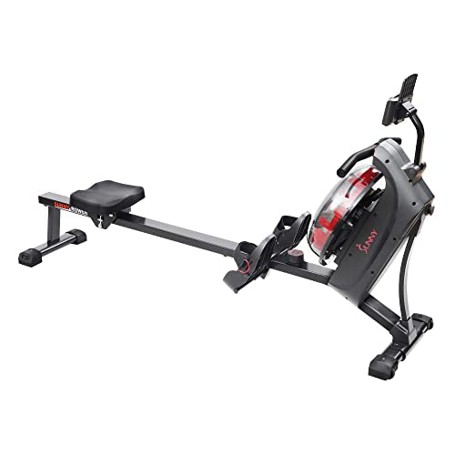 Sunny Health & Fitness Smart Hydro + Magnetic Dual Resistance Water Rower - color: Black