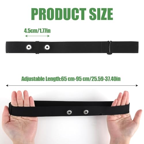 Heart Rate Monitor Chest Band for Polar H10 H9 H7, Adjustable Waterproof Replacement Chest Strap Compatible with Polar Garmin - style: Black