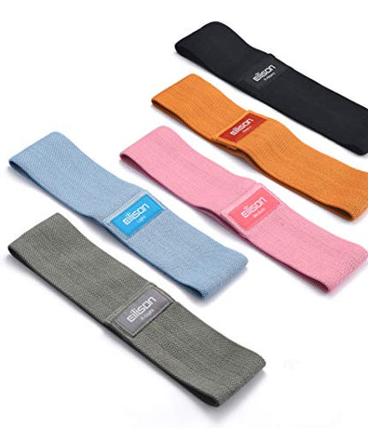 EILISON GLAMFIT Booty Bands for Women,5 Cotton Loops,Non-Slip,Fitness