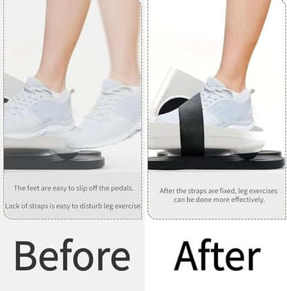 Leg Exerciser Traction Straps, Under Desk Elliptical Pedal Band for Seniors, Secure & Stability for Electric Ellipse Equipment - size: Set of 2