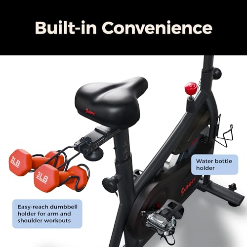 Sunny Health & Fitness Smart Indoor Cycling Bike for Home Cardio Exercise