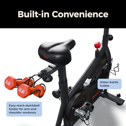 Sunny Health & Fitness Smart Indoor Cycling Bike for Home Cardio Exercise