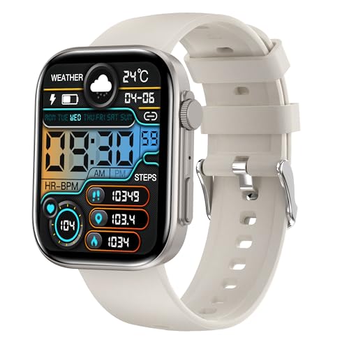 Smart Watches for Men Women, Make/Answer Calls, 2.01" HD Screen with 260+ Watch Faces, Heart Rate/SpO2/Sleep Monitor, 123 Sports Modes, Long Battery Life Fitness Watch Compatible with iPhone Android - color: Silver, size: 2.01"
