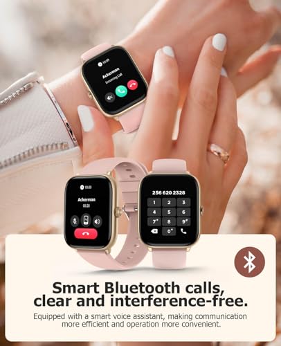 EarlySincere Luxury Smart Watch Women, 2.06" HD AMOLED AOD Answer/Make Call - color: Blush Pink