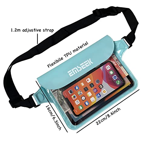 Waterproof Waist Pouch Dry Belt Bag Fanny Pack For Swim Surf Snorkel - color: Light Green