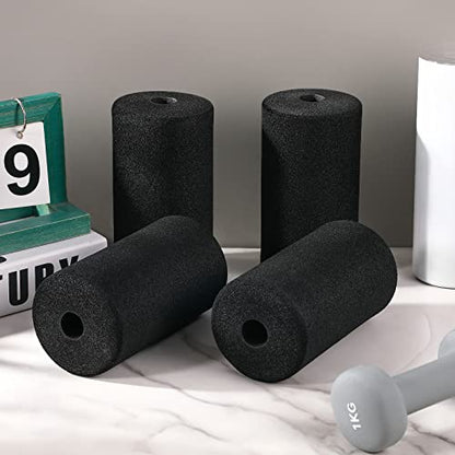 Deekin 4 Pcs Foam Foot Pad Rollers Buffer Tube Cover for Exercise Machine Home Gym Equipment Replacement Pads for Leg Extension Weight Bench Inversion Table(1 x 3.54 x 7.1 Inches) - size: 1 x 3.54 x 7.1"