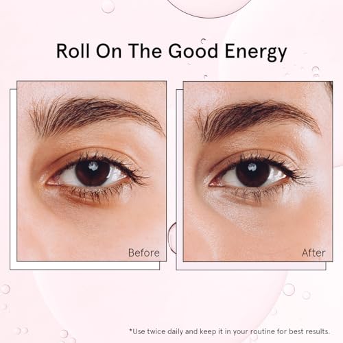 grace & stella Under Eye Brightener with Rose Quartz Rollerball - color: Moisturizing Eye Serum with Rose Quartz Ball