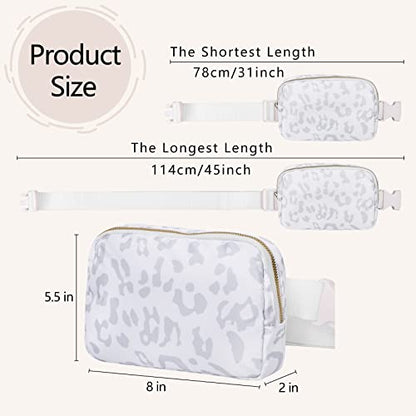 VOROLO Fanny Pack For Women And Men Crossbody Bag Belt Bag Leopard White - color: Leopard White