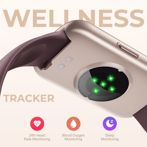 Health Fitness Tracker Smart Watch with 24/7 Heart Rate, Blood Oxygen, Sleep Tracker, Pedometer, 3 Colorful Bands & 3ATM Waterproof Activity Tracker with Step Calorie Counter, Smoke Violet - color: Smoke Violet