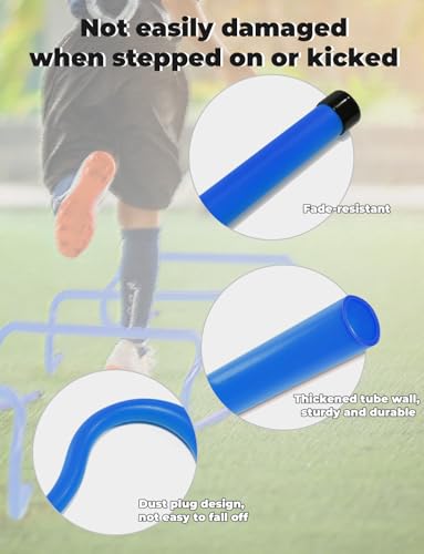 GHB Agility Hurdles 8" Speed Agility Training Hurdles - size: 10 Pack-Blue
