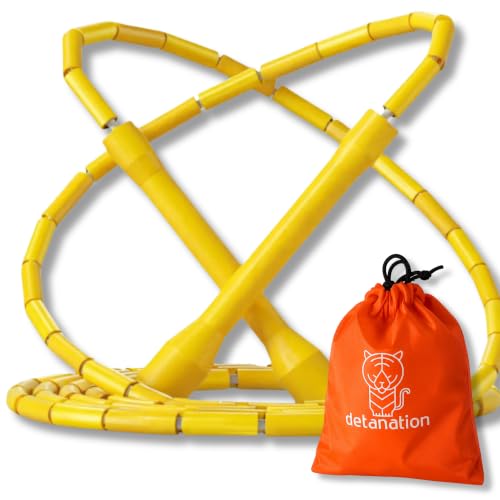 Beaded Jump Rope for Women Men & Kids – Tangle-Free Segmented Skipping Rope, Adjustable Length + Carry Bag & 4 Free Customization Beads – Cardio Fitness Boxing CrossFit Training - color: yellow