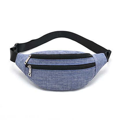 Fanny Packs for Women Men, Fashion Waist Pack Crossbody Bags Belt Bag with Adjustable Strap for Running Hiking Travel. - color: Purple-01