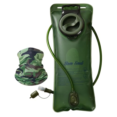 2 Pack Hydration Bladder 2 Liter/70 oz - 1.5L 2.5L 3L Water Bladder - BPA Free Hydration Pack Replacement - BPA Free Hydration Pack Replacement - color: 1- Pack(one Army green), size: 3 Liter