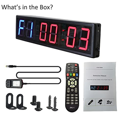 20 Inch Gym Timer for Workouts, Remote Control & Wall Mount