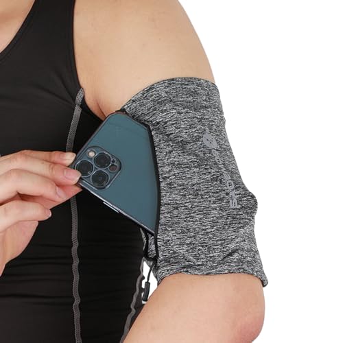 Running Phone Armband for Men Women,Universal Arm Bands for Phones Below 8 Inches,Waterproof Cell Phone Armband for Hiking,Running,Cycling,Climbing(Grey S) - color: Grey, size: S