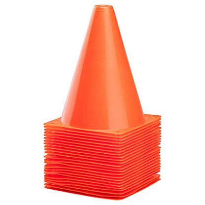 CARTMAN Agility Training Cones, Plastic Soccer Field Markers Indoor Outdoor for Events - style: 7" 24pk