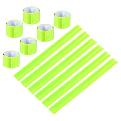 PATIKIL Reflective Slap Bands Snap Bracelet - color: Fluorescent Green