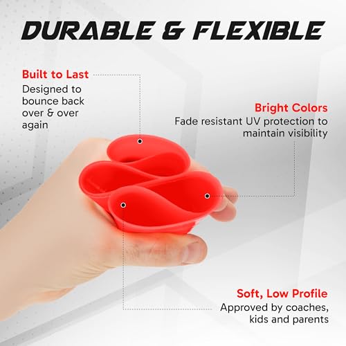 Pro Disc Cones (Set of 50) - Agility Soccer Cones with Carry Bag and Holder for Sports Training, Football, Basketball, Coaching, Practice Equipment, Kids - Includes 15 Best Cone Drills Book - color: Bright Yellow