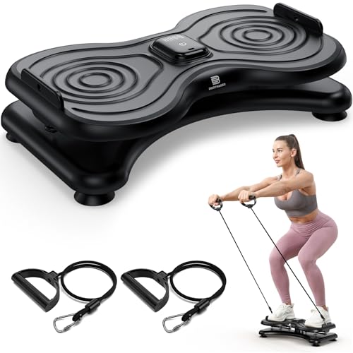 New Waist Twist Board with LCD Display and Resistance Bands, Ab Twister Machine for Abs Workout, Slim Waist and Core Exercise, Home Gym Equipment for Women & Men - color: Black