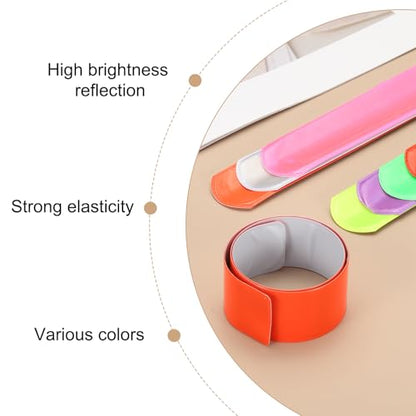 PATIKIL 22cm/8.7in Reflective Bands, 12pcs Reflective Arm Bands Straps Wrist Reflective Running Gear Safety Reflective Straps Bracelets High Visibility for Night Walking Bicycle - color: Silver