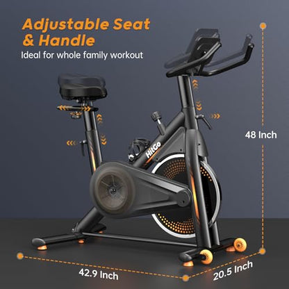 HitGo Office Exercise Bike Desk Chair,330 lbs Heavy Duty Under Desk Bike with 9-Level Height Adjustable Seat 24.4"-33.8",8-Level Resistance & Rolling Wheels,Quiet Fitness Chair for Home Office - color: B1Black