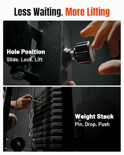 Mikolo Wall Mount Cable Station, Cable Crossover Machine with Dual Pulley System and 19/27 Adjustable Positions for Home Gym Fitness Equipment - color: BLACK, size: G3 Elite(118 lb weight stack)
