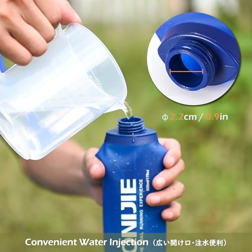 TRIWONDER TPU Soft Folding Water Bottles BPA-Free Collapsible Flask for Hydration Pack - Ideal for Running Hiking Cycling Climbing (250ml/8.45oz) - color: 250ml/8.45oz