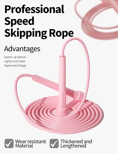 2PCS Jump Rope for Fitness - color: black and pink