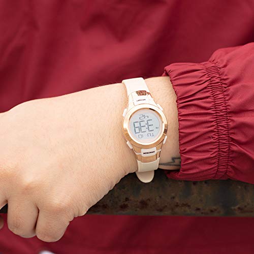 Armitron Sport Women's Digital Chronograph Resin Strap Watch, 45/7012 - color: Blush Pink/Rose Gold